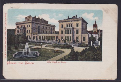 Ansichtskarte Künstlerkarte Essen Villa Hügel Verlag Herm. Möllhoff Essen