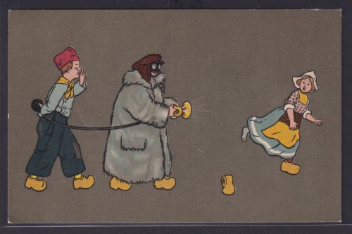 Ansichtskarte Künstlerkarte Kinder Spiel Schrecken Musik