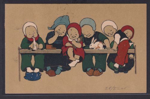 Ansichtskarte Künstlerkarte Kinder Spiel Spass Lachen Freude Vergnügen ab Paris