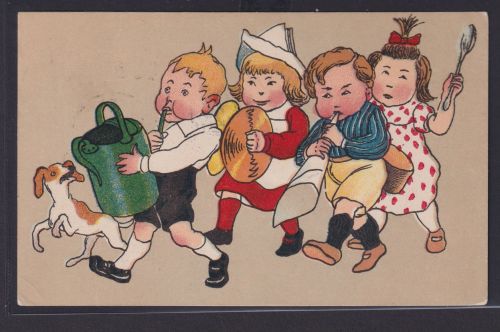 Ansichtskarte Künstlerkarte Kinder Musik Musizieren ab Helder nach Amsterdam