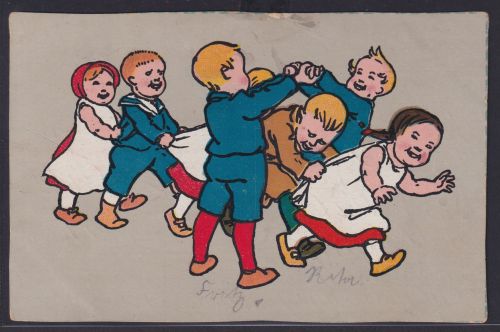 Ansichtskarte Künstlerkarte Kinder Spiel Spaß Freude