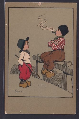 Ansichtskarte Künstlerkarte Sign. Ethel Parkinson Kinder Rauchen Stolz Druck &