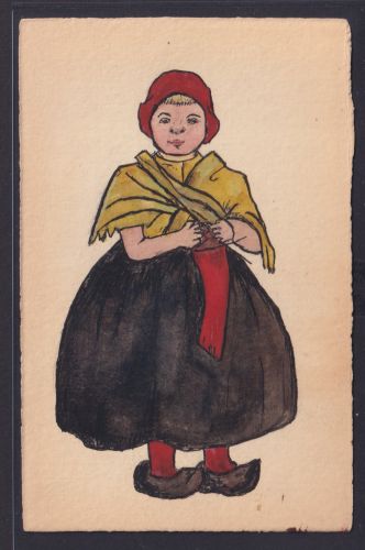 Amsichtskarte Frau Tracht