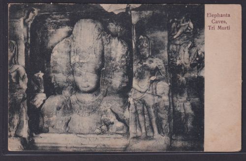 Ansichtskarte Elephanta Höhlen Insel Indien Bildhauerei Hinduismus