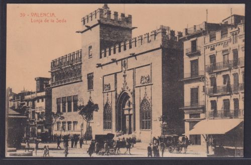 Ansichtskarte Valencia Spanien Sehenswürdigkeit Weltkulturerbe Lonja de la Seda