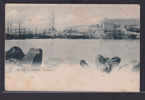 Ansichtskarte Genova Genua Italien Meer Hafen Schiffe