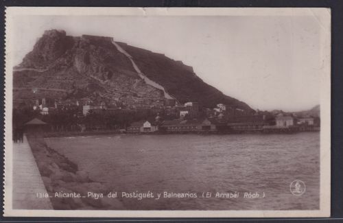 Ansichtskarte Alicante Meer Strand Berge Spanien nach Hildesheim Niedersachsen