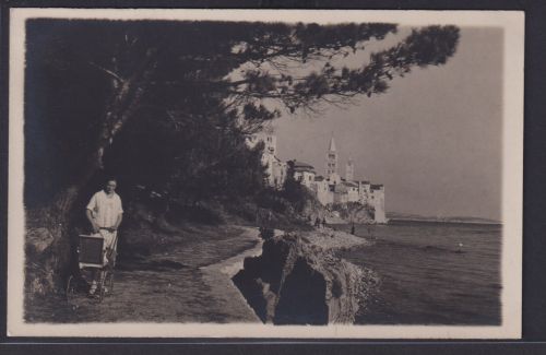 Ansichtskarte Meer Spaziergang Frau Kind