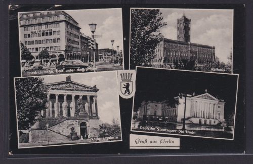 Ansichtskarte Berlin Nationalgalerie Friedrichstrasse Stattsoper Rathaus Verlag