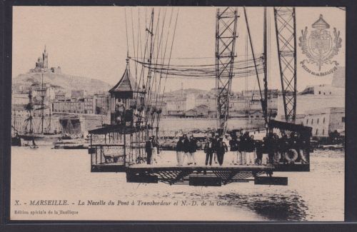 Ansichtskarte Marseille Frankreich Hafen Schwebefähre Schiffe