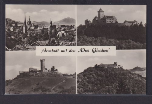 Ansichtskarte Arnstadt Thüringen Ansichten Kirche Burg nach Sickenried Baden