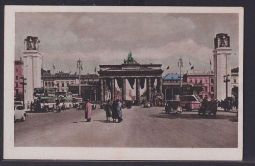 Ansichtskarte Künstlerkarte Berlin Hindenburg Platz Brandenburger Tor Serie