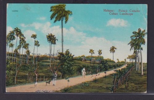 Ansichtskarte Künstlerkarte Landschafr Havanna Habana Cuba nach Berlin