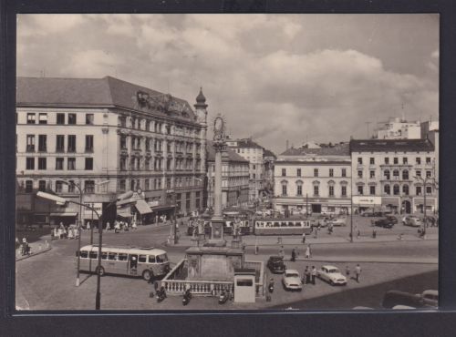 Ansichtskarte Brno Brünn Böhmen Mähren Tschechien Freiheitsplatz Strassenbahn