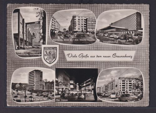 Ansichtskarte Braunschweig Hauptbahnhof Technische Hochschule Bildung