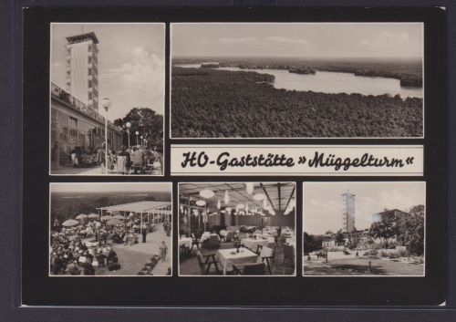 Ansichtskarte Berlin HO Gaststätte Müggelturm Köpenik Ansichten