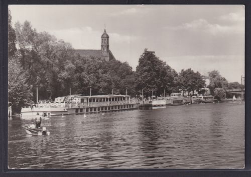 Ansichtskarte Brandenburg Havel Fluss Schiffe Ausflugsdampfer Havelterasse