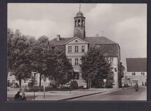 Ansichtskarte Bad Düben Rathaus Brunnen Sachsen Ansichtskartenverlag Köthen