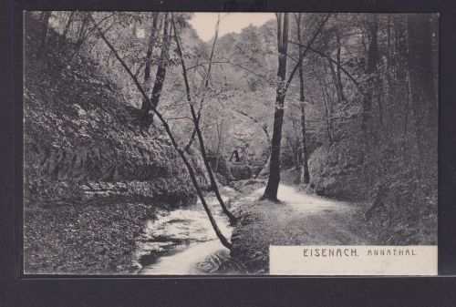 Ansichtskarte Eisenach Annathal Wald Bachlauf Waldweg Thüringen Kunstanstalt