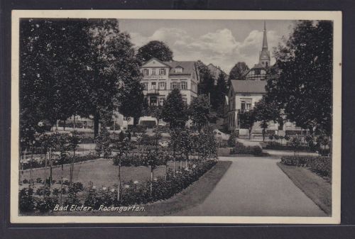 Ansichtskarte Bad Elster Rosengarten Sachsen ab Adorf nach Oberpickenhain