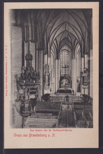 Ansichtskarte Brandenburg Havel St. Gotthardt Kirche Innenansicht Brandenburg