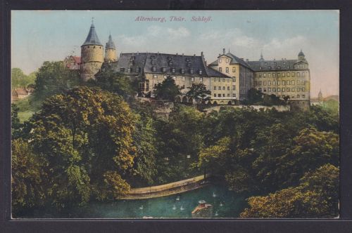 Ansichtskarte Künstlerkarte Altenburg Schloß Landschaft Wald Thüringen nach