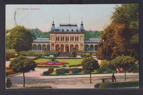 Ansichtskarte Künstlerkarte Bad Elster Kurhaus Park Sachsen nach Oberpickenhain