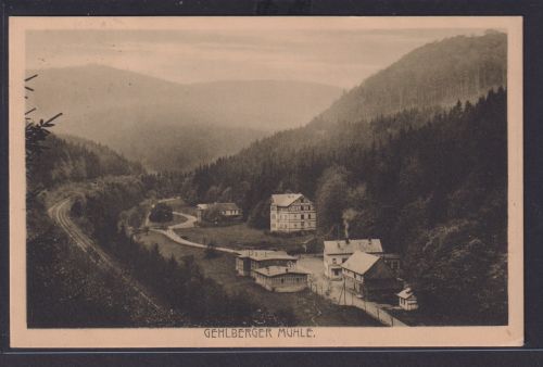 Ansichtskarte Gehlberg Gehlberger Mühle Landschaft Wald Thüringen Feldpost