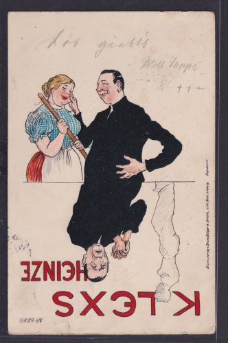 Ansichtskarte Scherzkarte Spass Komik Humor Klex Heinze nach Barmen Wuppertal