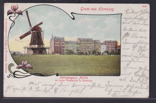 Ansichtskarte Hamburg Heiligengeist Mühle Kunstverlag Röpke & Woortmann nach