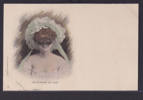 Ansichtskarte Jugendstil Art Nouveau Dame Maske Schönheit Anlass Edition Du