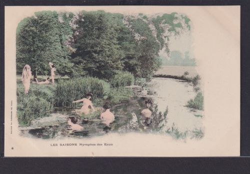 Ansichtskarte Jugendstil Art Nouveau Junge Damen Baden See Wasser Edition Du