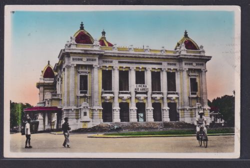 Ansichtskarte Vietnam Luftpost Cinema Kino nach Zürich Schweiz 29.10.1952