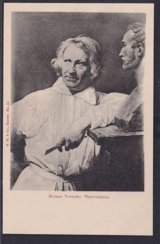 Anichtskarte Gemälde Thorwaldsen Portrait Horace Vernets Maler