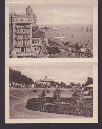 Southend on Sea Großbritannien toller Kartenbrief mit 5 Ansichten in der Art