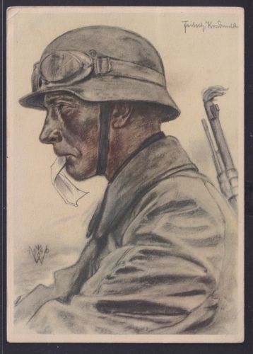 Deutsches Reich Willrich Künstlerkarte VDA Schulsammlung 1940