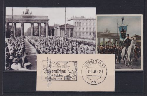 Berlin Spezial Los Privat Foto Brandenburger Tor + Sammelbild Die Nachkriegszeit