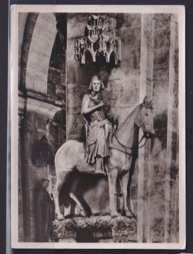 Ansichtskarte Bamberg Domreiter Bayern nach Roßtal 06.08.1958