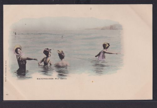 Ansichtskarte Künstlerkarte Junge Dame Meer Baden Edition Panorama De Paris