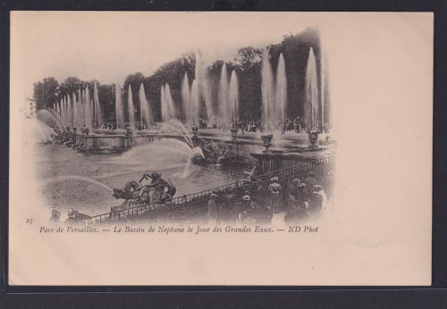 Ansichtskarte Künstlerkarte Paris Versailles Park Springbrunnen