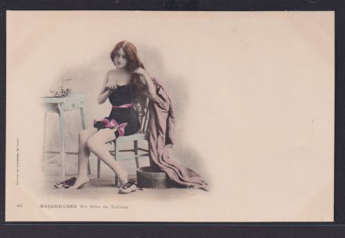 Ansichtskarte Künstlerkarte Dame Bad Schminken Edition Du Panorama De Paris