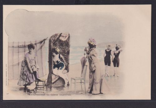 Ansichtskarte Künstlerkarte Damen Meer Baden Edition Du Panorama De Paris