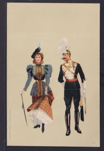 Ansichtskarte Künstlerkarte Junge Dame Soldat Bewunderer Verlag Edgar Schmidt