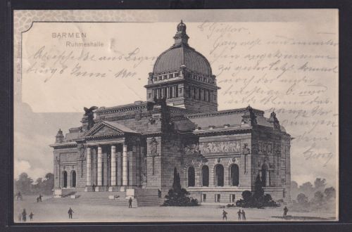 Ansichtskarte Barmen Wuppertal Ruhmeshalle Verlag W. Fülle Barmen 07.06.1900