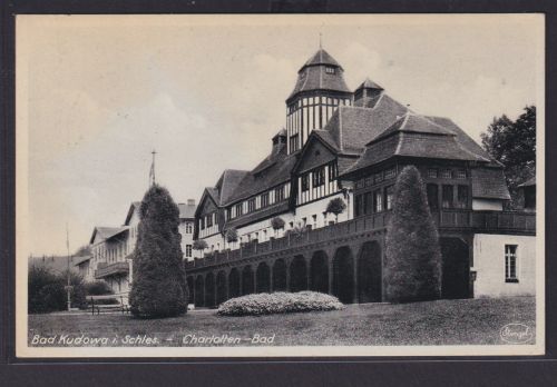 Ansichtskarte Bad Kudowa Charlottenbad Park Schlesien nach Magdeburg