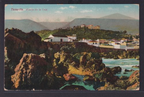 Ansichtskarte Teneriffa Spanien Kanarische Puerto de la Cruz Insel Meer Felsen