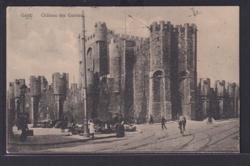 Ansichtskarte Gent Belgien Chateau des Comtes Schloss nach Sachsen Meiningen