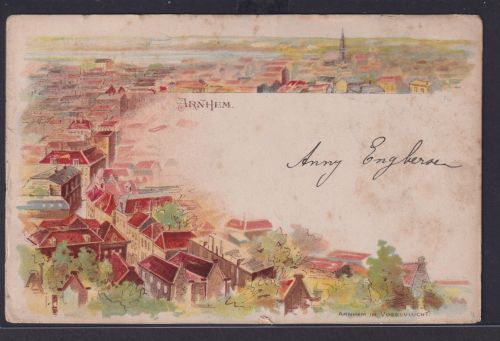 Ansichtskarte Litho Arnheim Künstlerkarte Stadtansicht Niederlande n. Knutsford