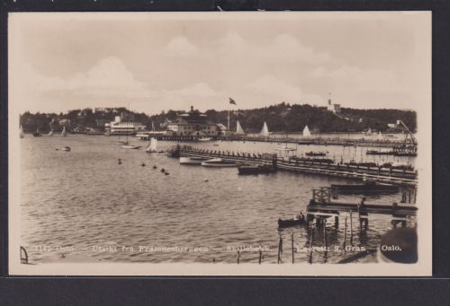 Ansichtskarte Oslo Meer Botte Anlegebrücke Norwegen