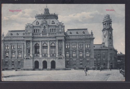 Ansichtskarte Nagyvarad Rumänien Rathaus Vorplatz nach Klosterneuburg